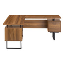 Monarch I 7610 Computer Desk - Walnut/Black Metal IMAGE 3