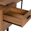 Monarch I 7610 Computer Desk - Walnut/Black Metal IMAGE 7