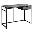 Monarch I 7573 Computer Desk - Grey Stone-Look/Black Metal IMAGE 1
