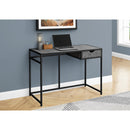 Monarch I 7573 Computer Desk - Grey Stone-Look/Black Metal IMAGE 2