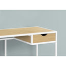 Monarch I 7575 Computer Desk - Natural/White Metal IMAGE 3