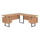 Monarch I 7612 Computer Desk - Reclaimed Wood/Black Metal IMAGE 1
