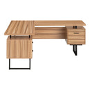Monarch I 7612 Computer Desk - Reclaimed Wood/Black Metal IMAGE 3
