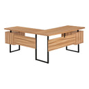 Monarch I 7612 Computer Desk - Reclaimed Wood/Black Metal IMAGE 4