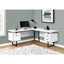 Monarch I 7616 Computer Desk - White/Black Metal IMAGE 2