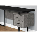 Monarch I 7617 Computer Desk - Black/Concrete-Look/Black Metal IMAGE 3