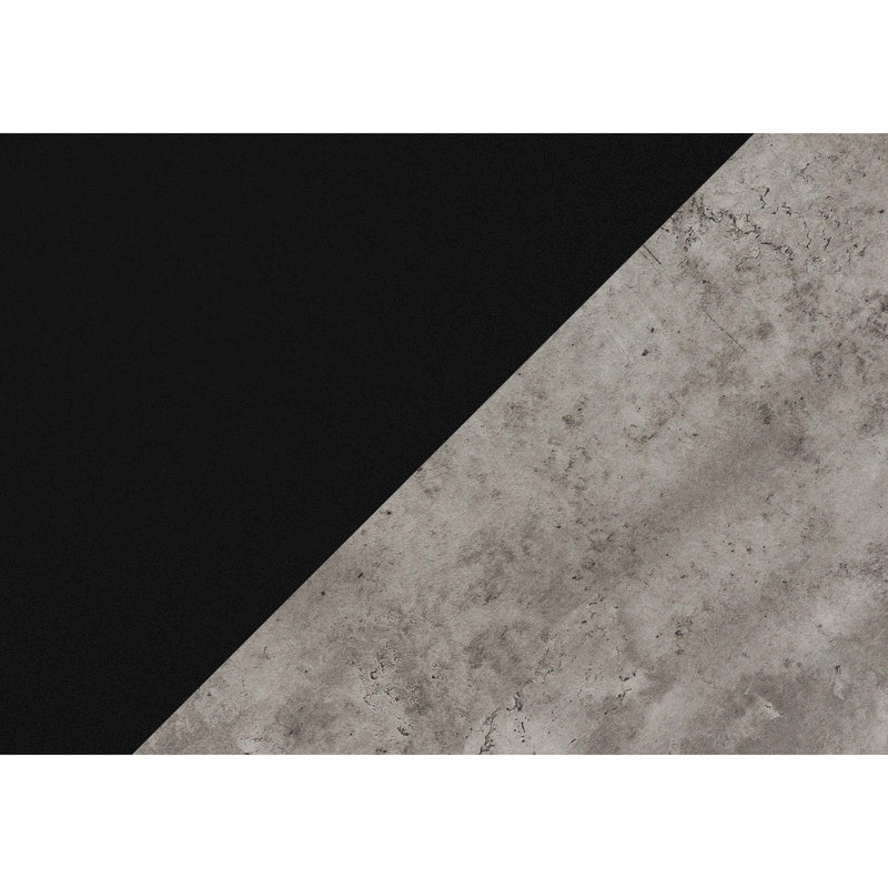 Monarch I 7617 Computer Desk - Black/Concrete-Look/Black Metal IMAGE 4