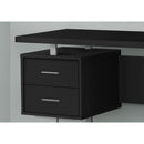 Monarch I 7634 Computer Desk - Black/Silver Metal IMAGE 3