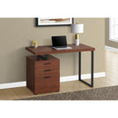 Monarch I 7641 Computer Desk - Walnut/Black Metal IMAGE 2