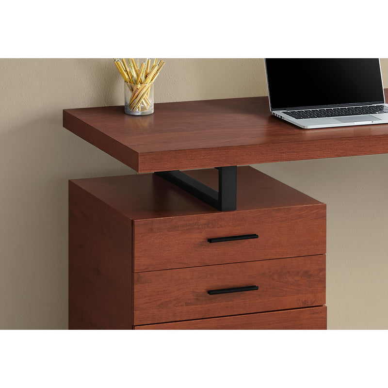 Monarch I 7641 Computer Desk - Walnut/Black Metal IMAGE 3