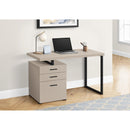 Monarch I 7644 Computer Desk - Modern Taupe/Black Metal IMAGE 2