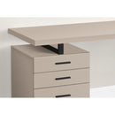 Monarch I 7644 Computer Desk - Modern Taupe/Black Metal IMAGE 3