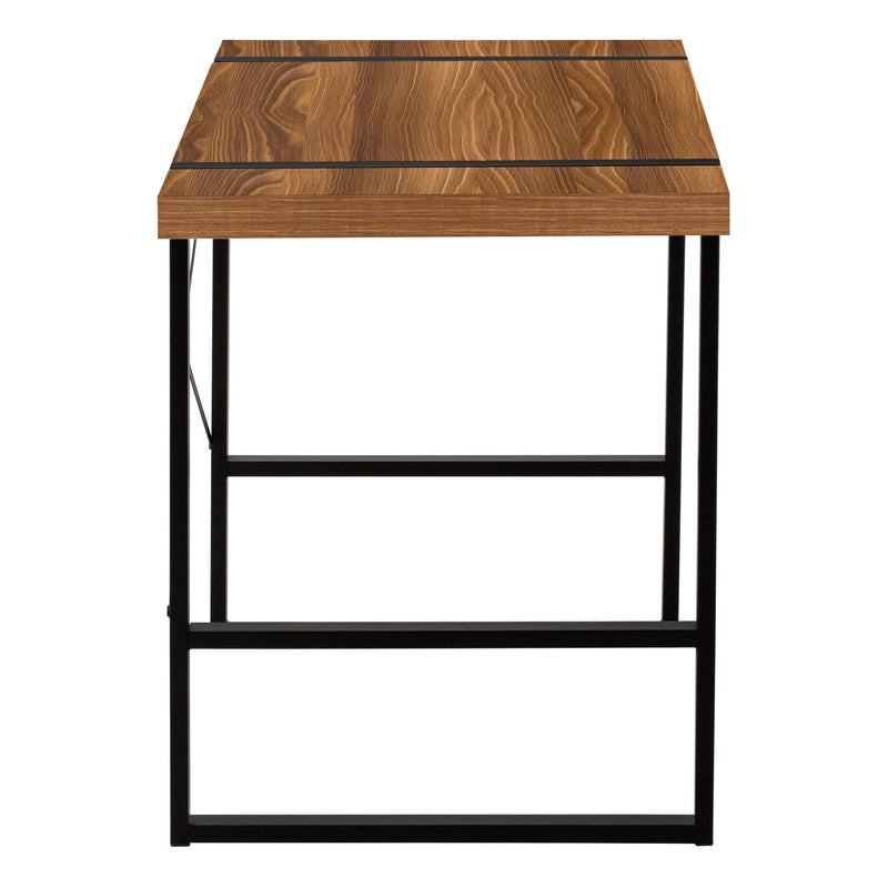 Monarch I 7655 Computer Desk - Walnut/Black Metal IMAGE 4