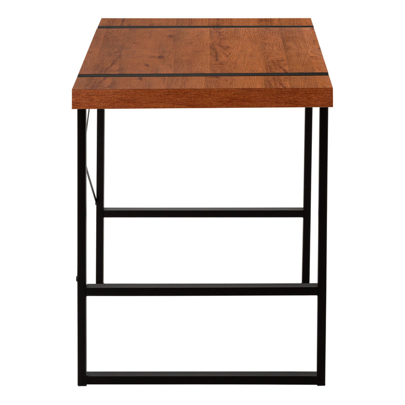 Monarch I 7656 Computer Desk - Cherry/Black Metal IMAGE 4