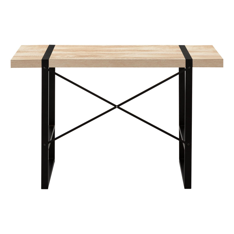 Monarch I 7658 Computer Desk - Natural/Black Metal IMAGE 5