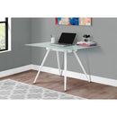 Monarch I 1032 Computer Desk - White/Tempered Glass IMAGE 2
