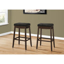 Monarch I 1260 Bar Stool - Black Leather-Look/Espresso IMAGE 2