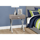 Monarch I 3263 Accent Table - Dark Taupe/Chrome Metal IMAGE 3