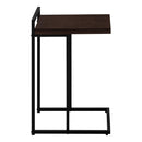 Monarch I 3635 Accent Table - Espresso/Black Metal IMAGE 2