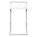Monarch I 3636 Accent Table - Glossy White/Chrome Metal IMAGE 3