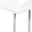 Monarch I 3636 Accent Table - Glossy White/Chrome Metal IMAGE 6