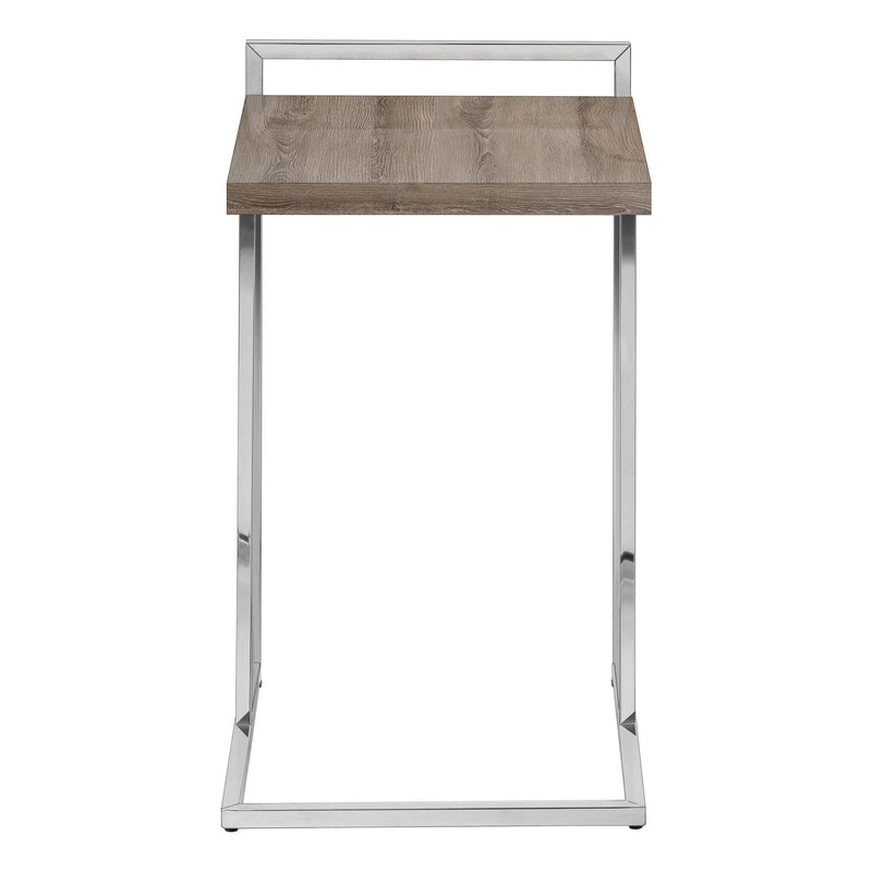 Monarch I 3638 Accent Table - Dark Taupe/Chrome Metal IMAGE 3