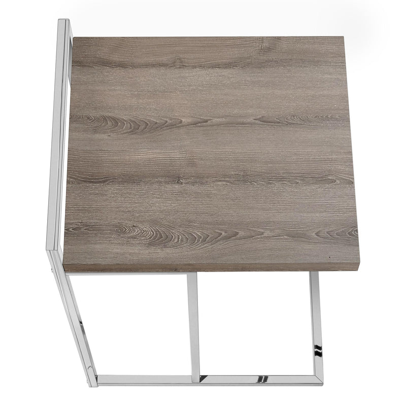 Monarch I 3638 Accent Table - Dark Taupe/Chrome Metal IMAGE 5