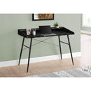 Monarch I 7542 Computer Desk - Black Marble-Look/Black Metal IMAGE 2