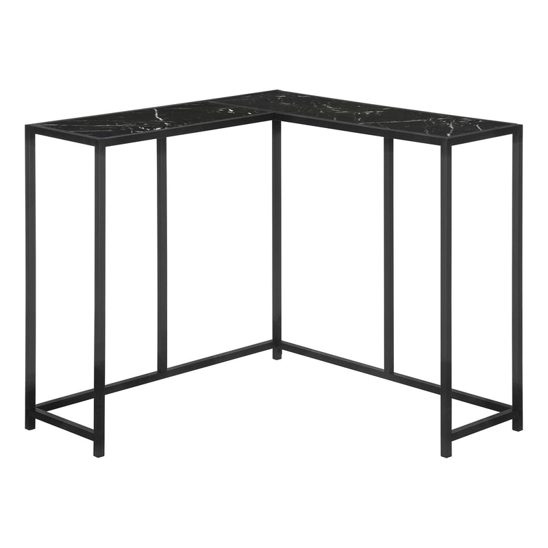 Monarch I 2158 Accent Table - Black Marble/Black IMAGE 2