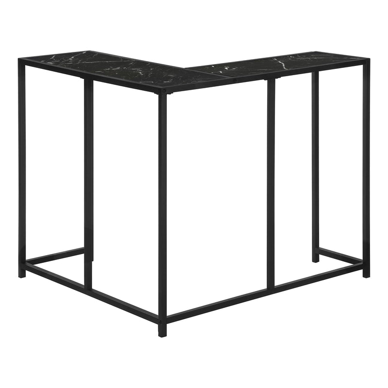 Monarch I 2158 Accent Table - Black Marble/Black IMAGE 3