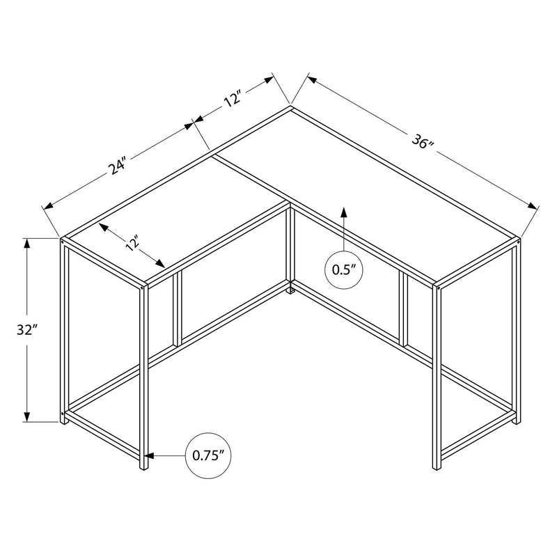 Monarch I 2159 Accent Table - White Marble/Black IMAGE 5