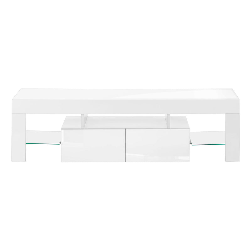 Monarch I 3548 TV Stand - High Glossy White IMAGE 2