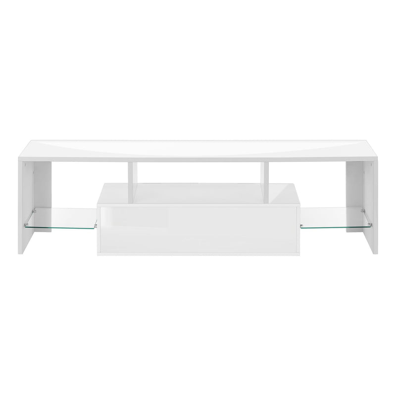 Monarch I 3548 TV Stand - High Glossy White IMAGE 4