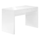 Monarch I 7580 Computer Desk - High Glossy White IMAGE 1