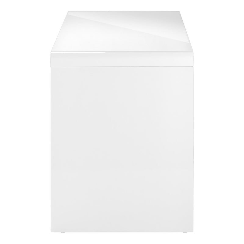 Monarch I 7581 Computer Desk - High Glossy White IMAGE 3