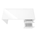 Monarch I 7581 Computer Desk - High Glossy White IMAGE 5