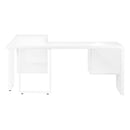 Monarch I 7582 Computer Desk - High Glossy White IMAGE 2