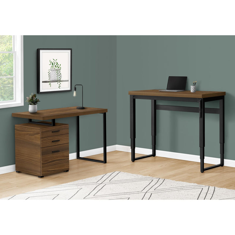 Monarch I 7675 Adjustable Height Computer Desk - Walnut/Black IMAGE 13