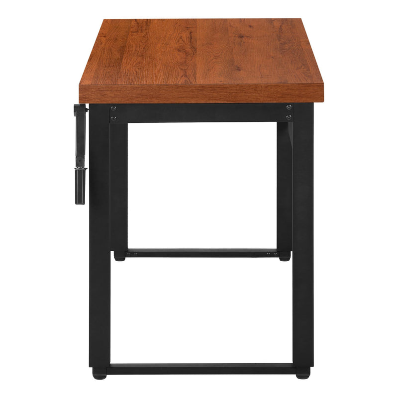 Monarch I 7676 Adjustable Height Computer Desk - Cherry/Black IMAGE 4