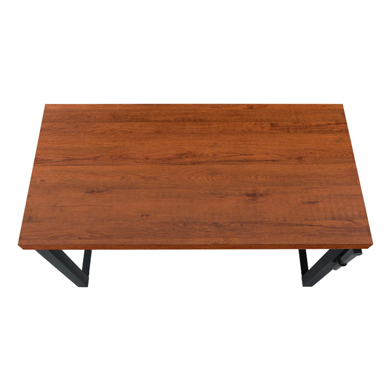 Monarch I 7676 Adjustable Height Computer Desk - Cherry/Black IMAGE 6