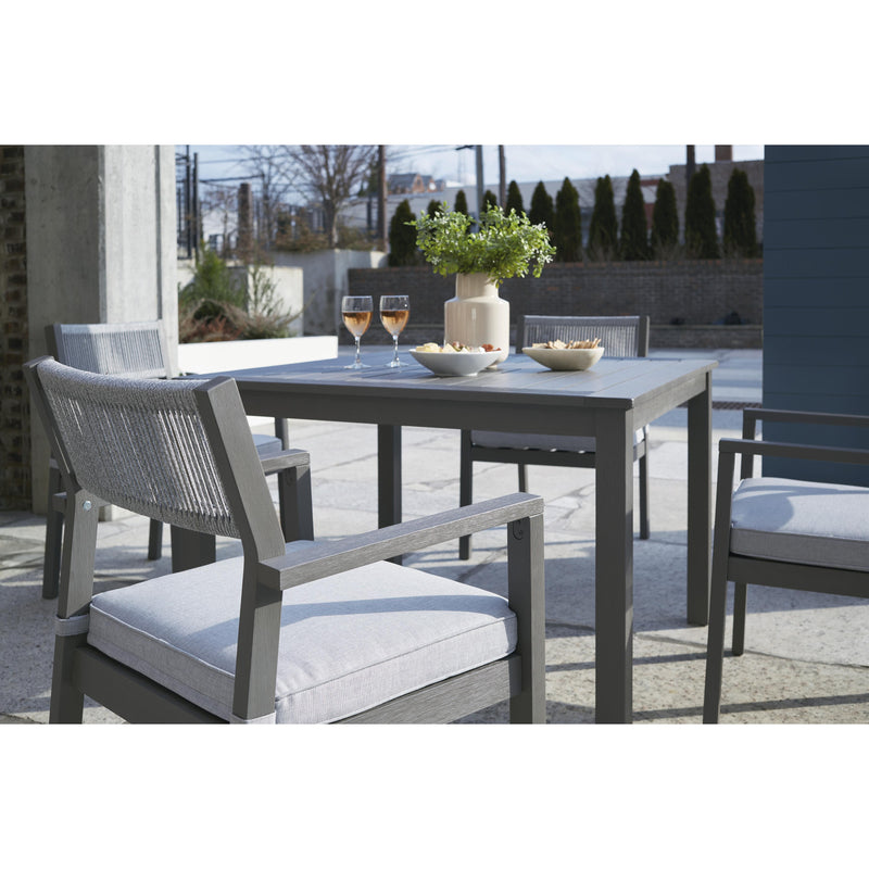 Signature Design by Ashley Eden Town P358-615 Square Dining Table with Umbrella Option IMAGE 7