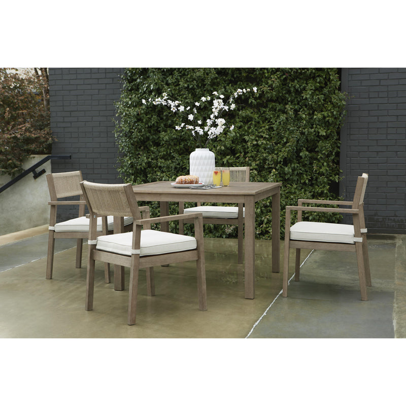 Signature Design by Ashley Aria Plains P359-615 Square Dining Table with Umbrella Option IMAGE 7