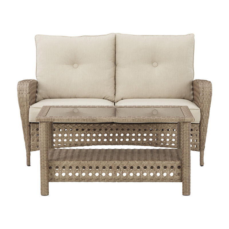 Signature Design by Ashley Braylee P345-035 Loveseat with Table IMAGE 1