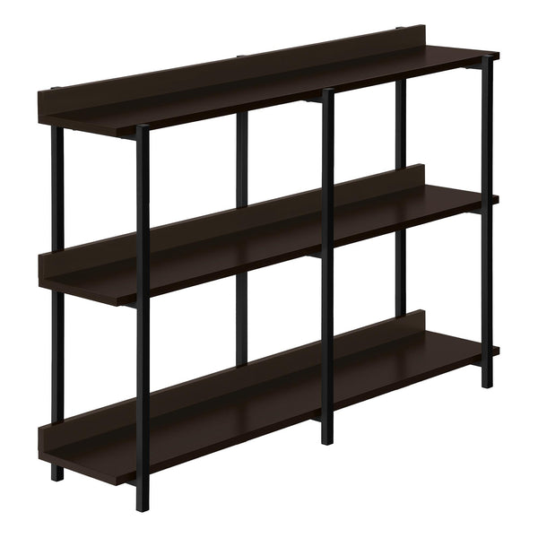 Monarch I 2215 Accent Table - 48"L Espresso/Black Metal Hall Console IMAGE 1