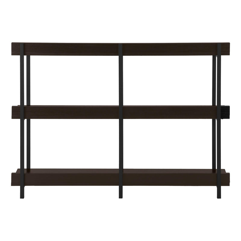 Monarch I 2215 Accent Table - 48"L Espresso/Black Metal Hall Console IMAGE 4