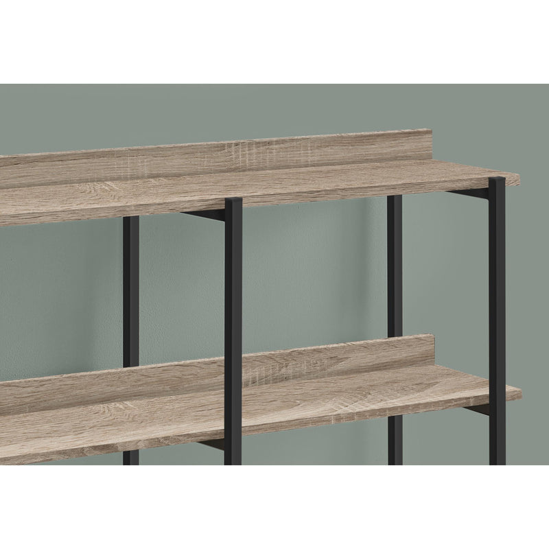 Monarch I 2218 Accent Table - 48"L Dark Taupe/Black Metal Hall Console IMAGE 3