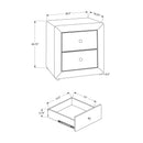 Monarch I 5604 21"H / Grey Linen Night Stand IMAGE 5