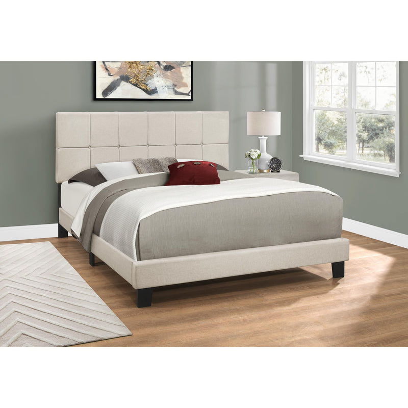 Monarch I 5605Q Queen Bed - Beige Linen IMAGE 2