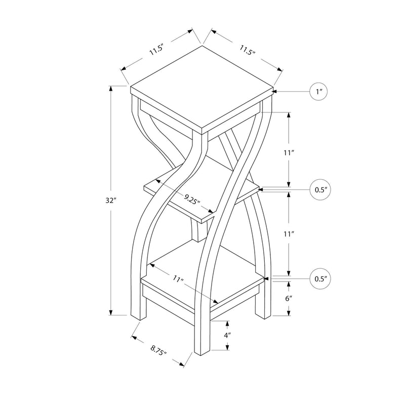 Monarch I 2414 Accent Table - Black IMAGE 8