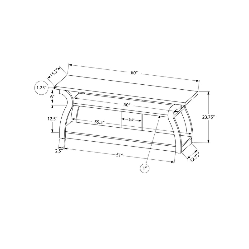 Monarch I 2665 60" TV Stand - White IMAGE 5